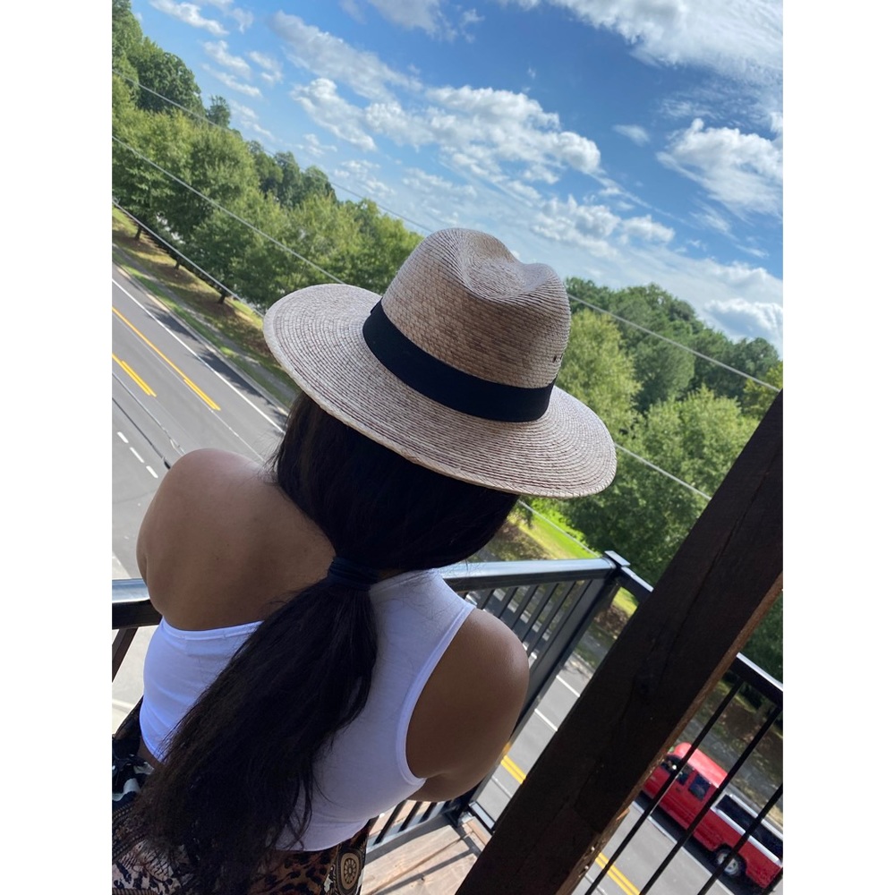 Size XL- STRAW WOVEN FEDORA SUN HAT